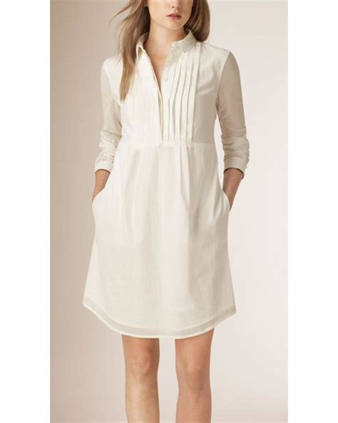 burberry dress shirt white|burberry pleated neck franny dress.